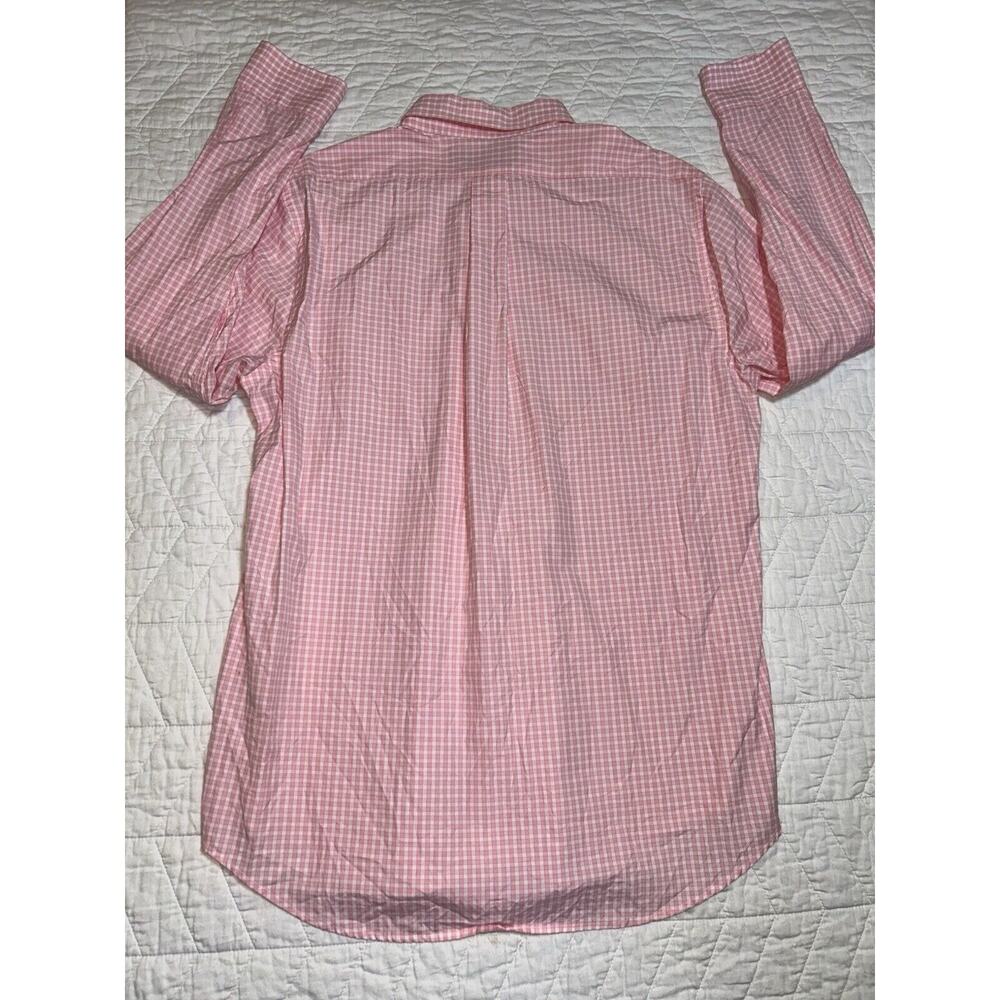 VINEYARD VINES MENS SHIRT L SLIM "TUCKER" PINK WHITE GINGHAM CHECK - Picture 5 of 5